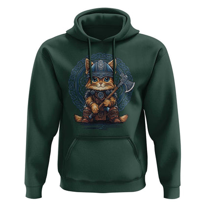 Nordic Norse Viking Cat Warrior Viking Hoodie Cotton