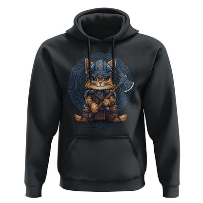 Nordic Norse Viking Cat Warrior Viking Hoodie Cotton