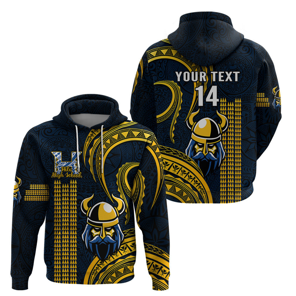 (Custom) Hawaii Hilo High School Vikings Polynesian Kakau Pattern Viking Hoodie