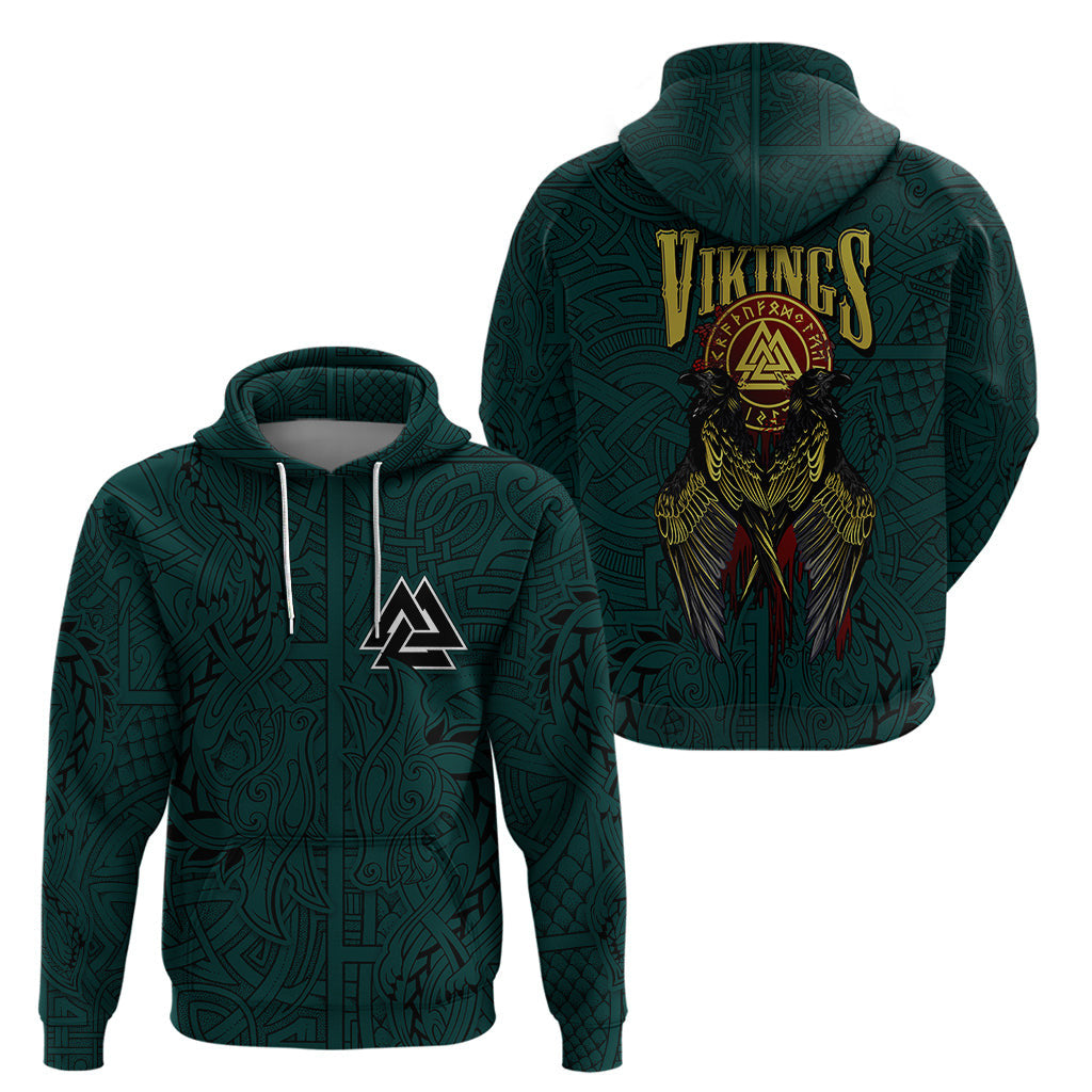 Ravens Hugin And Munin Viking Hoodie