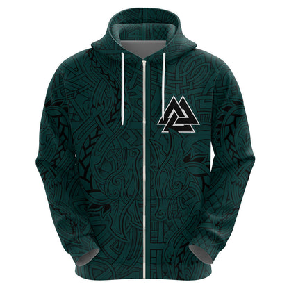 Ravens Hugin And Munin Viking Hoodie