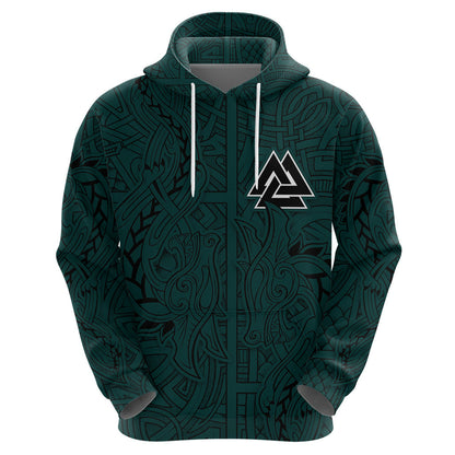 Ravens Hugin And Munin Viking Hoodie