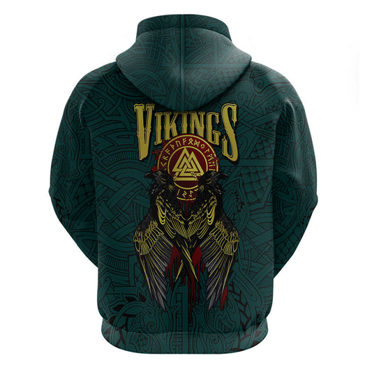 Ravens Hugin And Munin Viking Hoodie