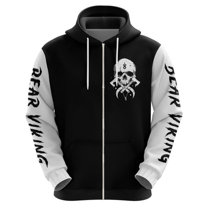 Viking Skull Bear Viking Cross Skull Viking Hoodie
