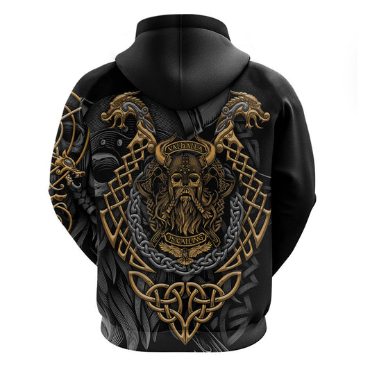 Viking Warrior Tatto Valhalla Is Calling Viking Hoodie