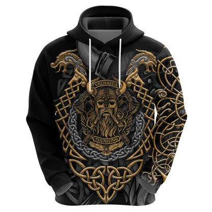 Viking Warrior Tatto Valhalla Is Calling Viking Hoodie
