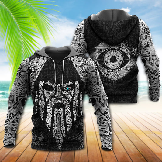 Viking Odins Eye With Raven Viking Hoodie