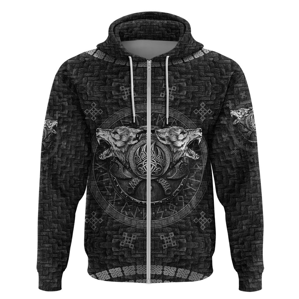 Norse Wolf and Bearclaw Fusion Viking Hoodie