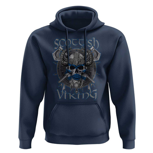 Scottish Viking Axes Celtic Knot Scottish Flag Viking Hoodie Cotton