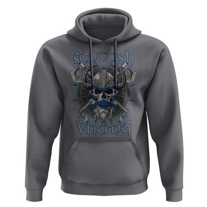 Scottish Viking Axes Celtic Knot Scottish Flag Viking Hoodie Cotton