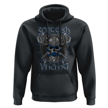 Scottish Viking Axes Celtic Knot Scottish Flag Viking Hoodie Cotton