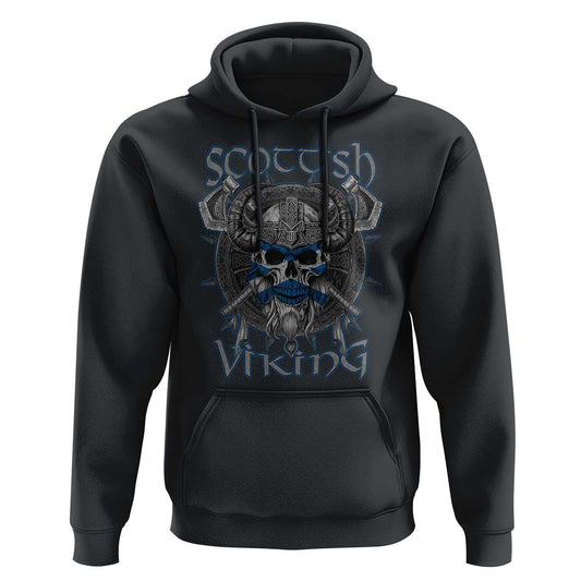 Scottish Viking Axes Celtic Knot Scottish Flag Viking Hoodie Cotton