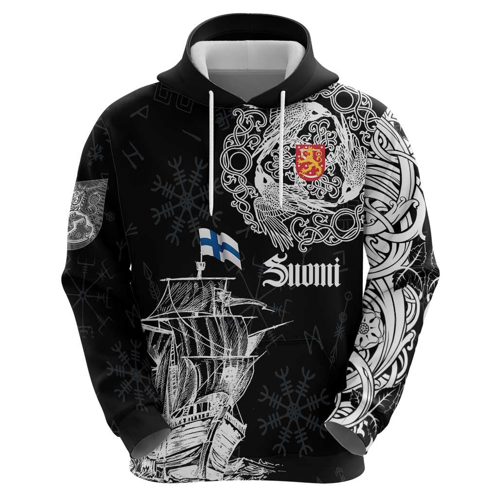 Finland Vikings Culture Zipper Suomi Viking Ships Viking Hoodie