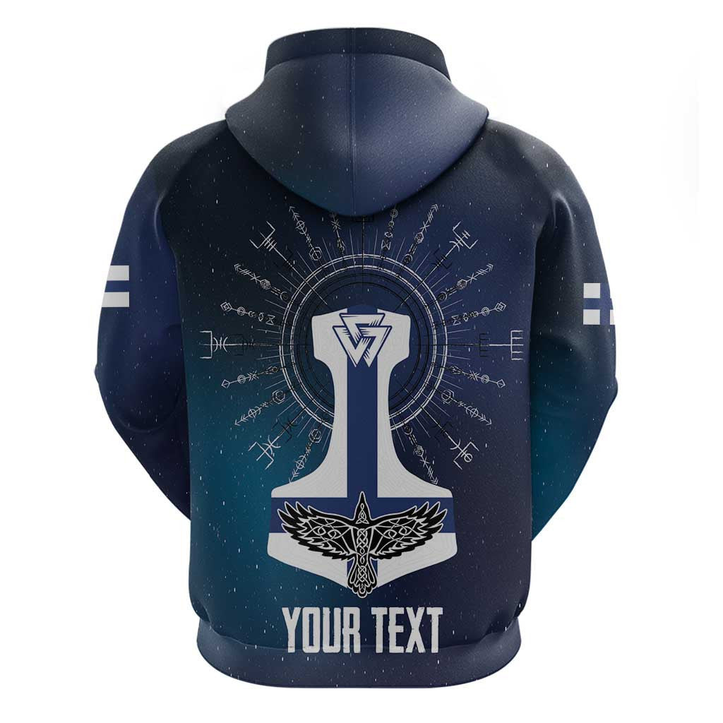 (Custom) Finland Drakkar Vikings Zipper Suomi Flag Viking Thor Runes Viking Hoodie