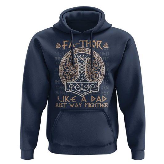 Funny Viking Dad Fathor Like A Dad Just Way Mightier Viking Hoodie Cotton