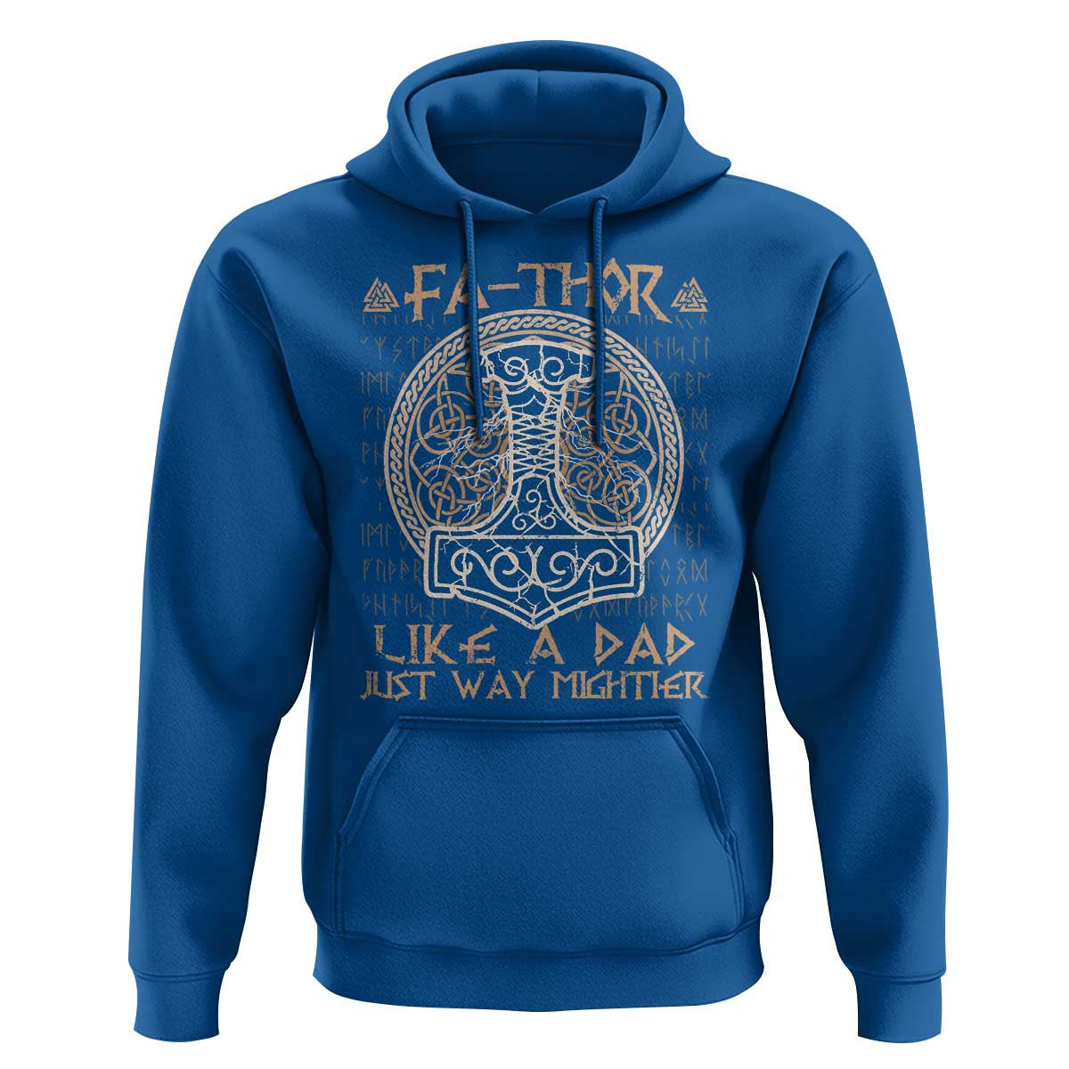 Funny Viking Dad Fathor Like A Dad Just Way Mightier Viking Hoodie Cotton