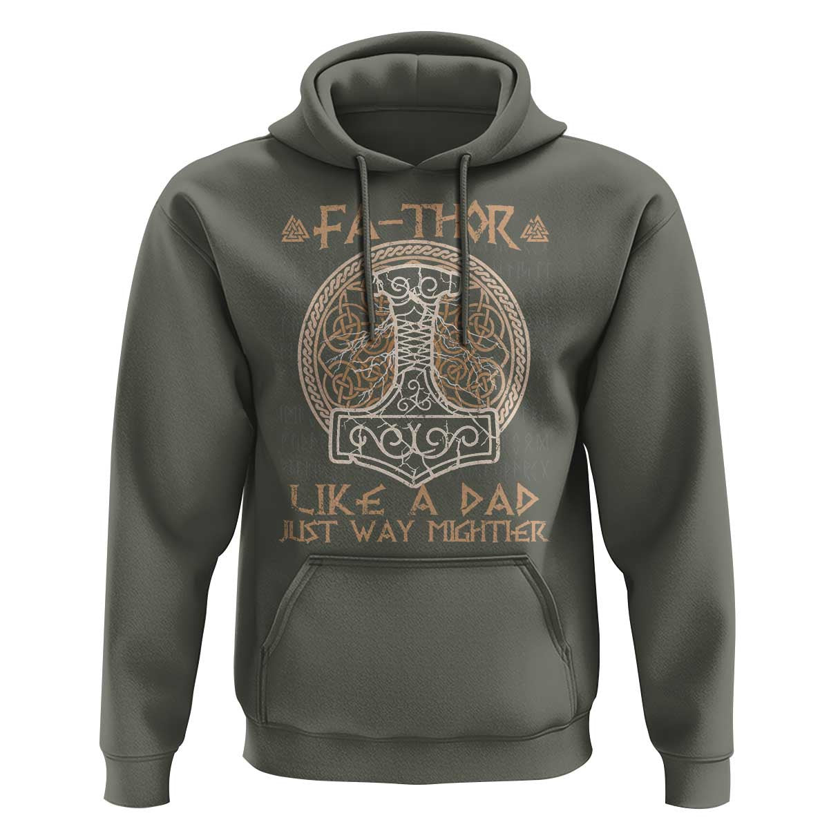 Funny Viking Dad Fathor Like A Dad Just Way Mightier Viking Hoodie Cotton