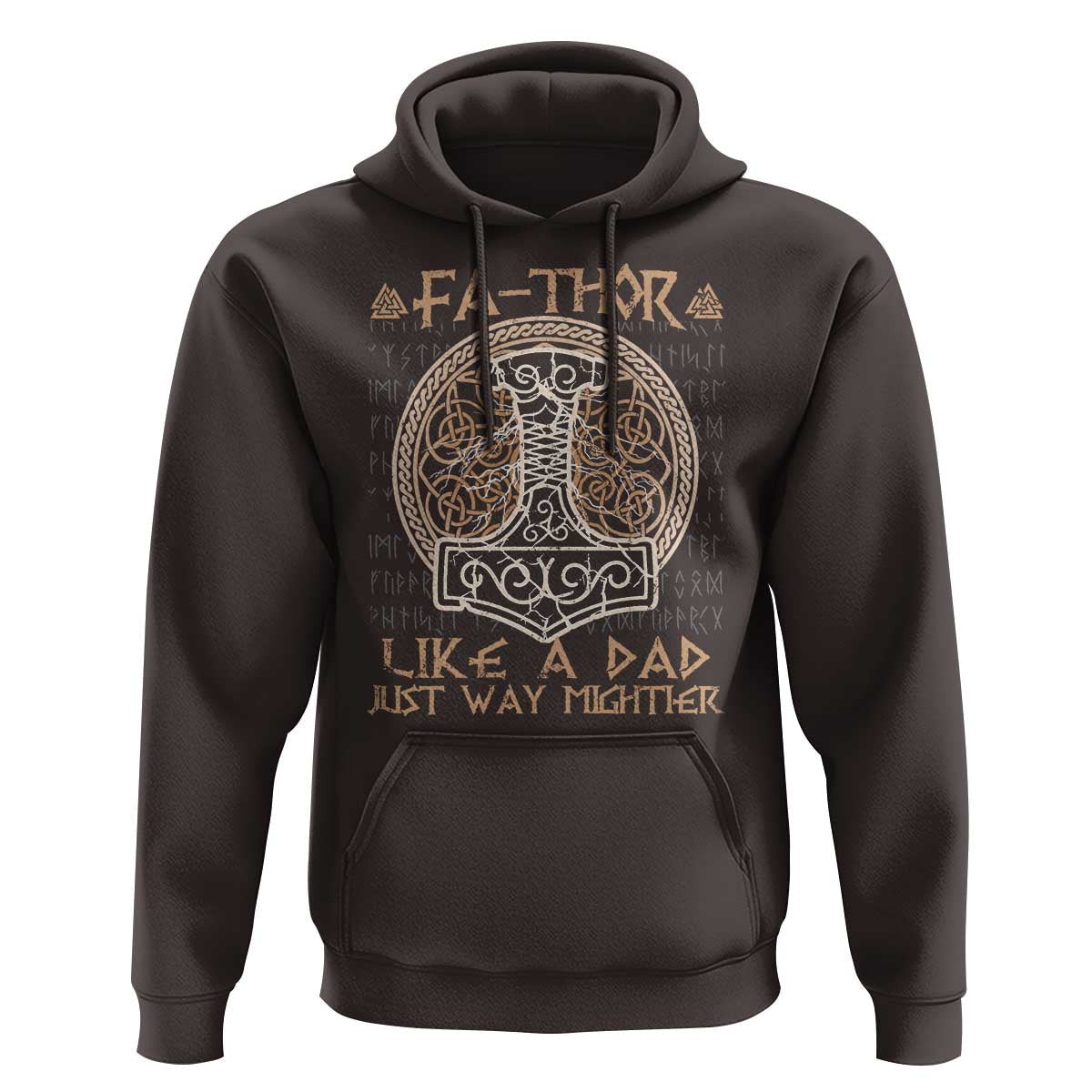 Funny Viking Dad Fathor Like A Dad Just Way Mightier Viking Hoodie Cotton