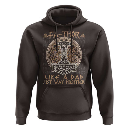 Funny Viking Dad Fathor Like A Dad Just Way Mightier Viking Hoodie Cotton