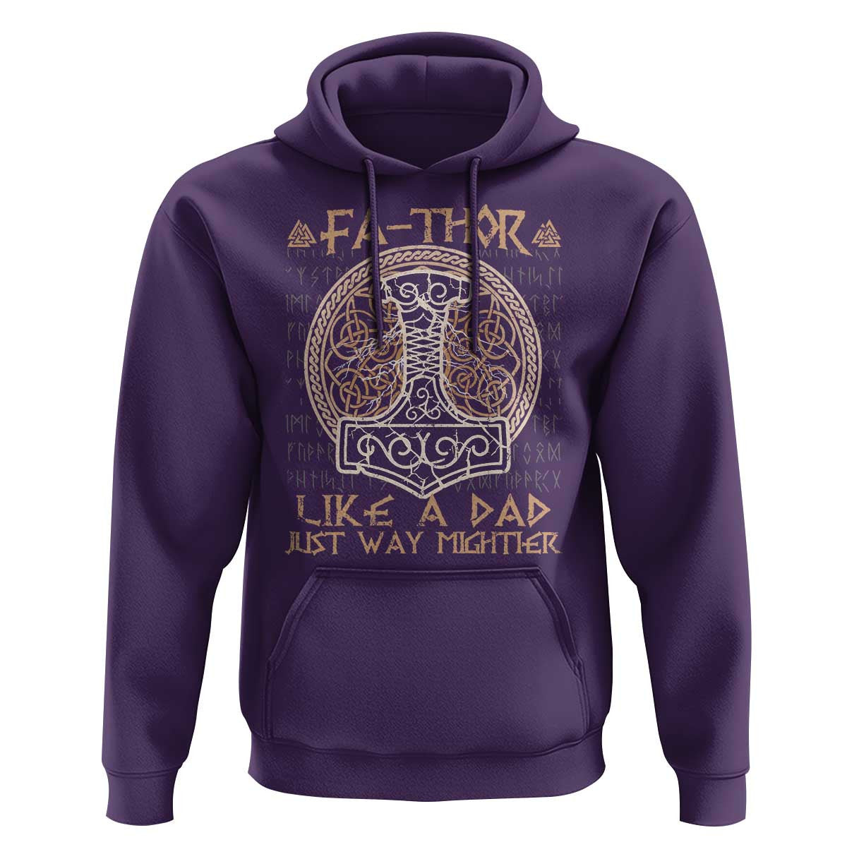 Funny Viking Dad Fathor Like A Dad Just Way Mightier Viking Hoodie Cotton