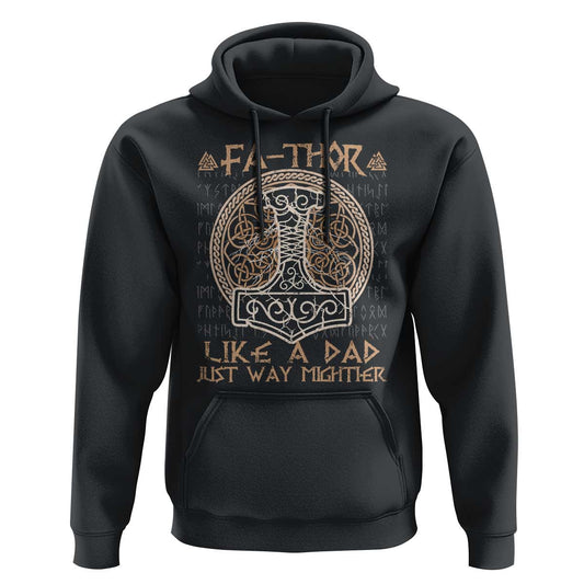 Funny Viking Dad Fathor Like A Dad Just Way Mightier Viking Hoodie Cotton