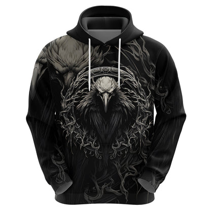 Viking Raven Viking Blood Runs Through My Veins Viking Hoodie