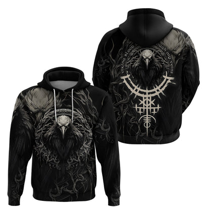 Viking Raven Viking Blood Runs Through My Veins Viking Hoodie