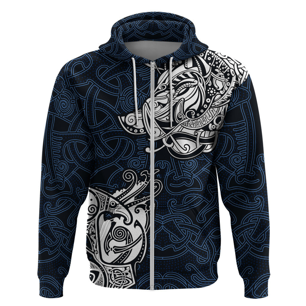Legendary Viking Boar and Intricate Norse Patterns Viking Hoodie