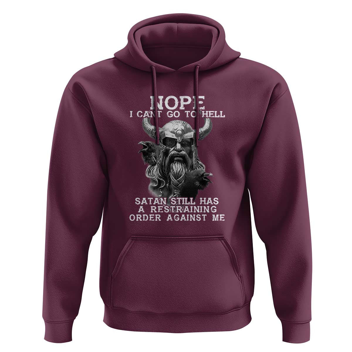 Odin Norse Mythology with Huginn & Muninn Viking God Design Viking Hoodie Cotton