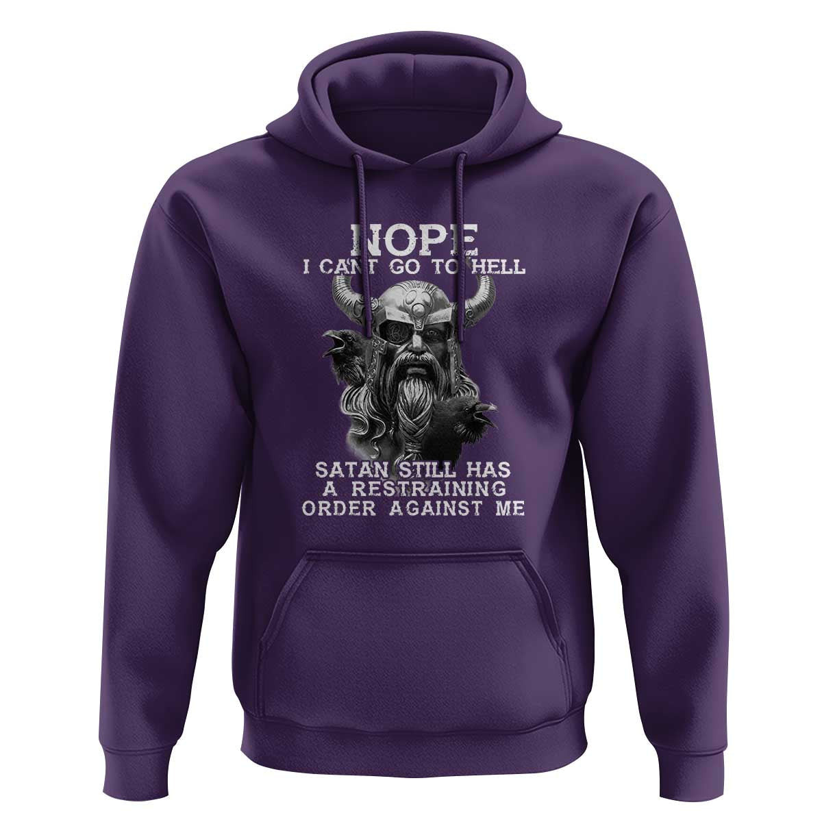 Odin Norse Mythology with Huginn & Muninn Viking God Design Viking Hoodie Cotton