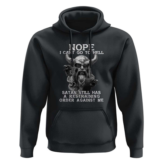 Odin Norse Mythology with Huginn & Muninn Viking God Design Viking Hoodie Cotton