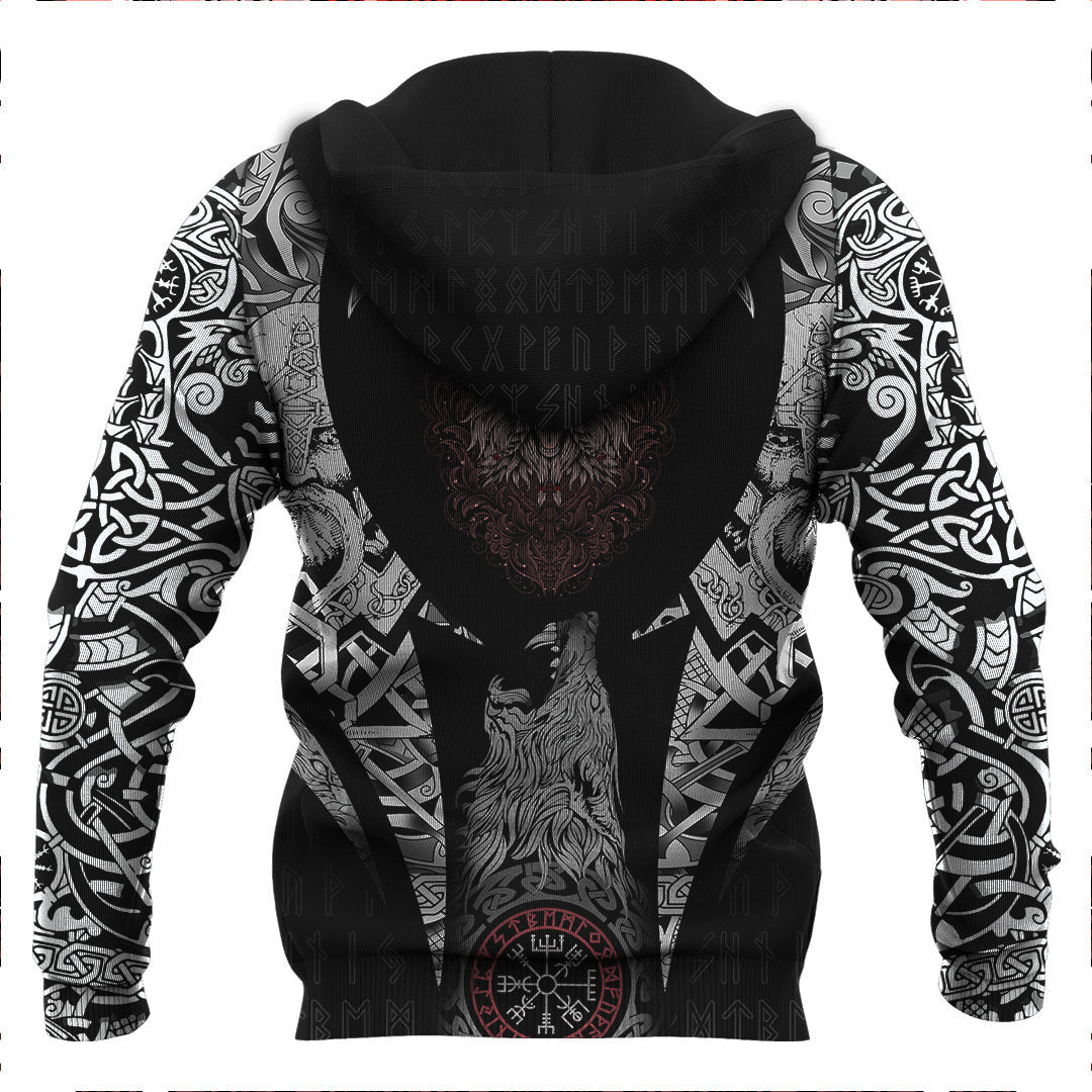 Head With Vintage Viking Hoodie