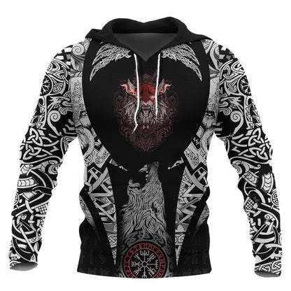 Head With Vintage Viking Hoodie