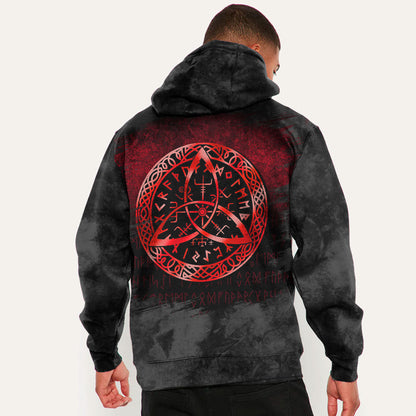 Vegvisir Nordic Viking Rune Red Viking Hoodie
