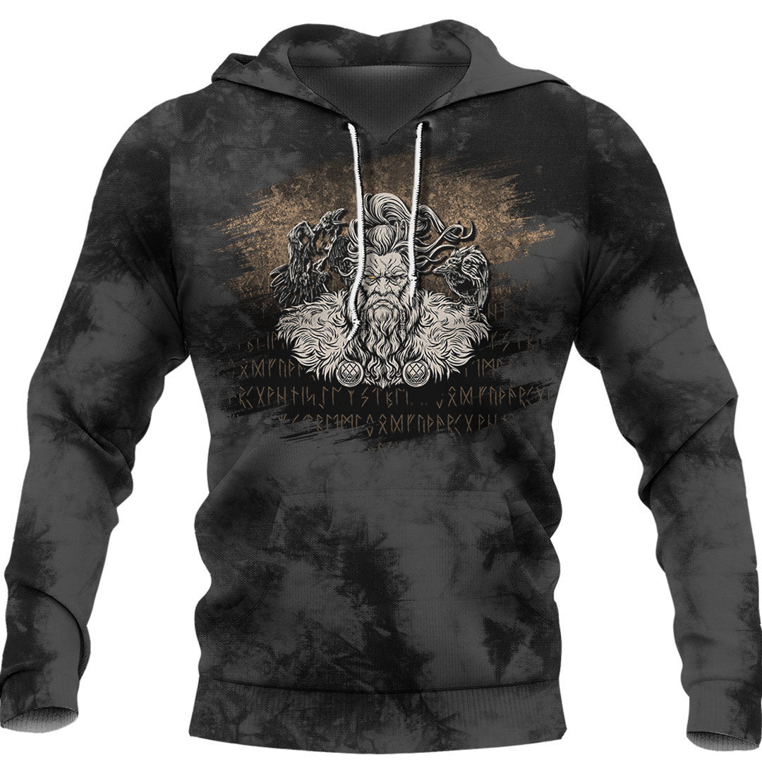 Norse Viking Mythology Allfather Odin Huginn Muninn Viking Hoodie
