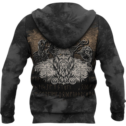 Norse Viking Mythology Allfather Odin Huginn Muninn Viking Hoodie