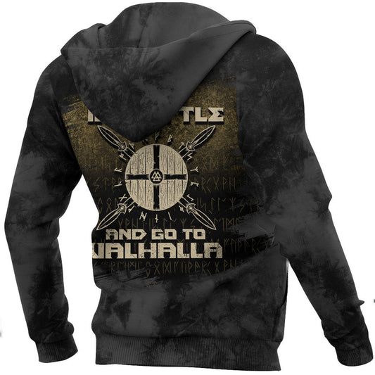 Die In Battle And Go To Valhalla Viking Warrior Viking Hoodie