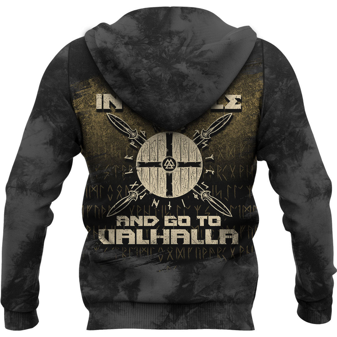 Die In Battle And Go To Valhalla Viking Warrior Viking Hoodie