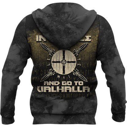 Die In Battle And Go To Valhalla Viking Warrior Viking Hoodie