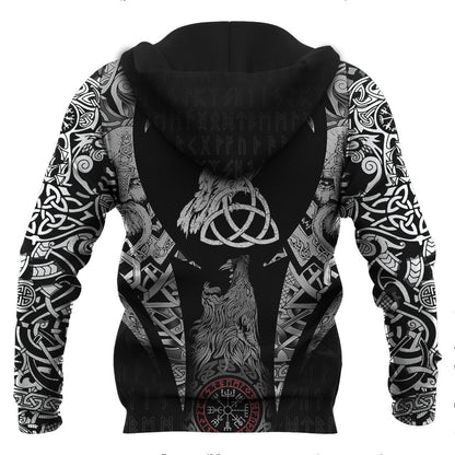 Odin's Celtic Raven Viking Hoodie