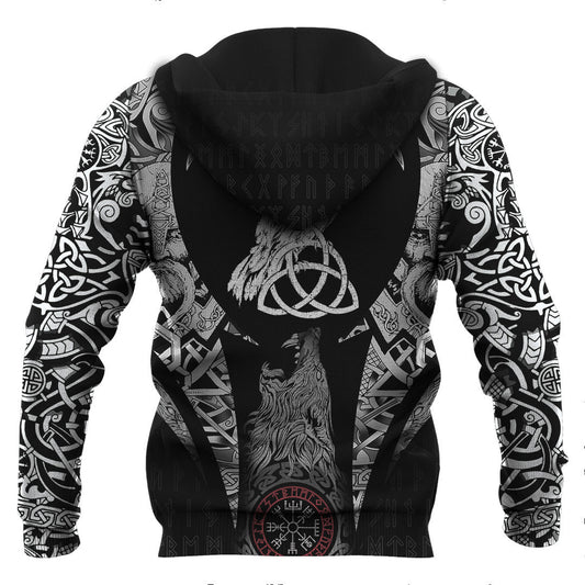 Odin's Celtic Raven Viking Hoodie