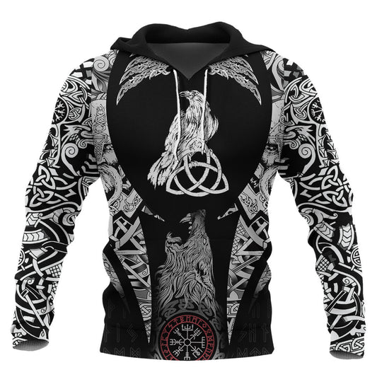 Odin's Celtic Raven Viking Hoodie