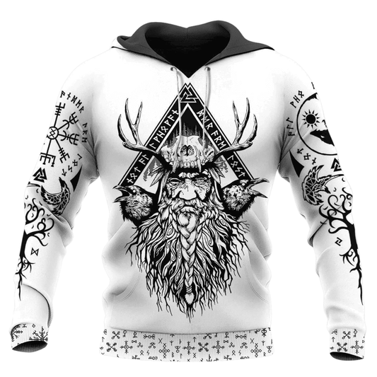 Odin Raven And Yggdrasil Viking Hoodie