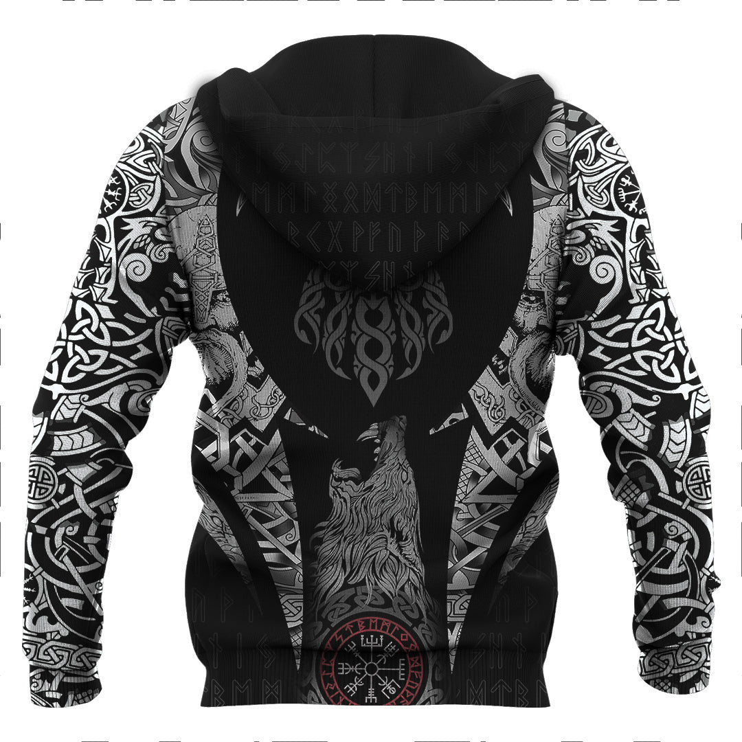 Celtic Tangle Face Viking Hoodie
