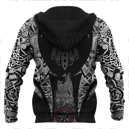 Celtic Tangle Face Viking Hoodie