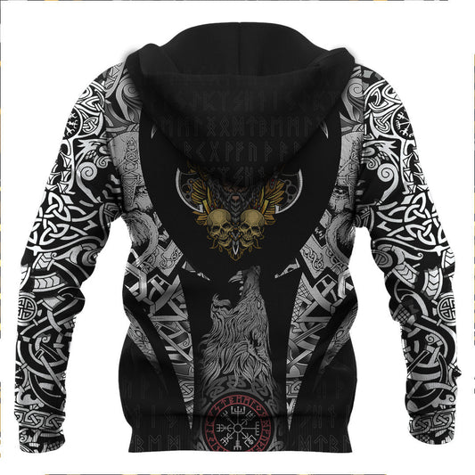 Warrior And Skull Viking Hoodie