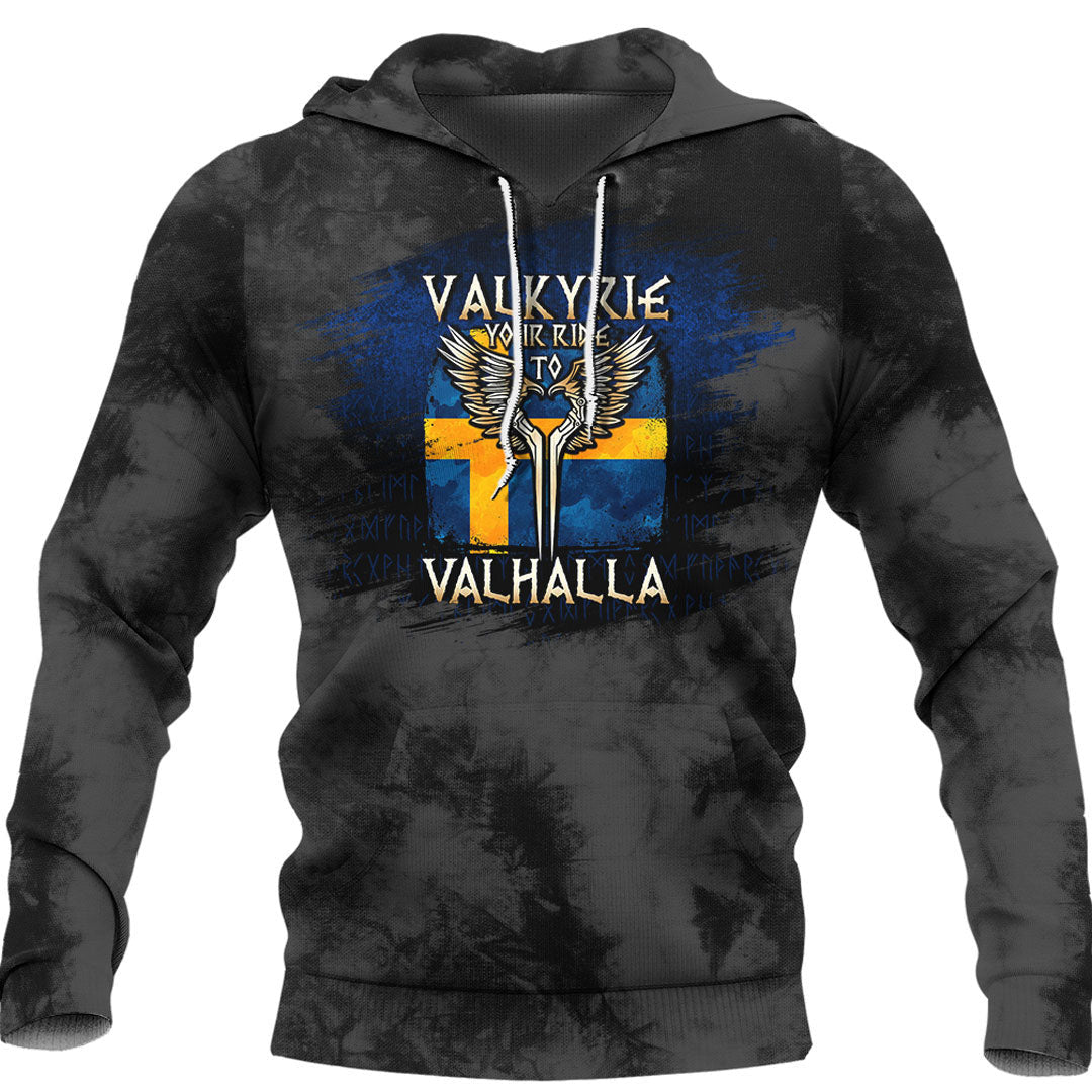 Valkyrie Your Ride To Valhalla Sweden Viking Hoodie