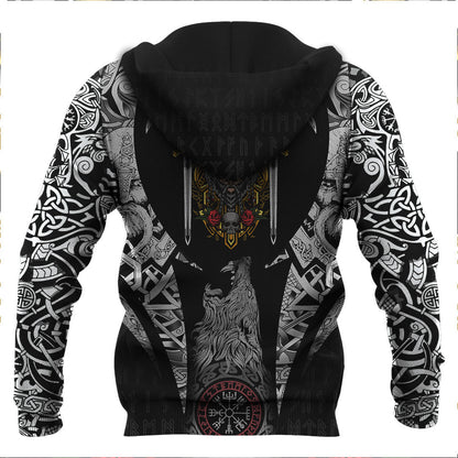 Warrior Skull Axes Viking Hoodie