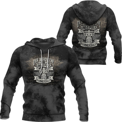 Der nordische Gott der Ungeduld  Hammersbald Viking Hoodie