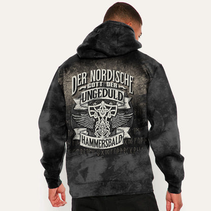 Der nordische Gott der Ungeduld  Hammersbald Viking Hoodie